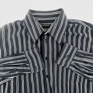 Lipson Black Line Men's L Long Sleeve Lightweight Stripe Shirt Austria Fabric